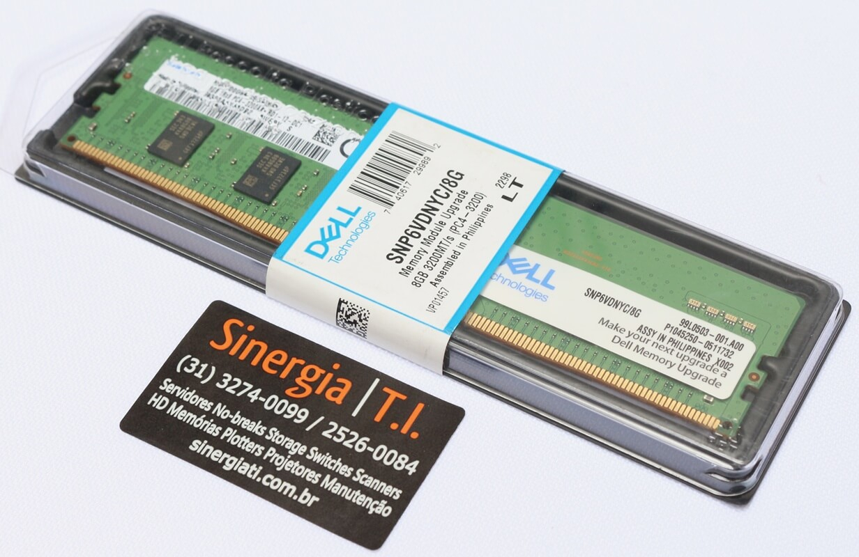 SNP6VDNYC/8G Memória RAM 8GB DDR4 RDIMM 3200MHz ECC 1Rx8 para Servidor PowerEdge Peça do Fabricante Pronta Entrega SNP6VDNYC/8G Memória RAM 8GB DDR4 RDIMM 3200MHz ECC 1Rx8 para Servidor PowerEdge Peça do Fabricante Pronta Entrega