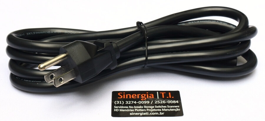 Cabo de Força Dell C15 125V 13A 1.5M para Servidor e PC P/N: 09KKCP Padrão Americano Pronta Entrega Em Estoque