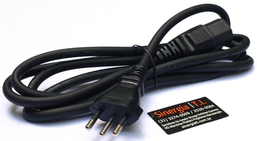 Cabo de Força Dell C15 para NBR 14136 250V 10A 2.8M para Servidor e PC padrão Brasileiro DP/N: 085JK2 e 0UW269 PN: 470-ABDD Ponta Entrega em estoque Cabo de Força Dell C15 para NBR 14136 250V 10A 2.8M para Servidor e PC padrão Brasileiro DP/N: 085JK2 e 0UW269 PN: 470-ABDD Pronta Entrega em estoque