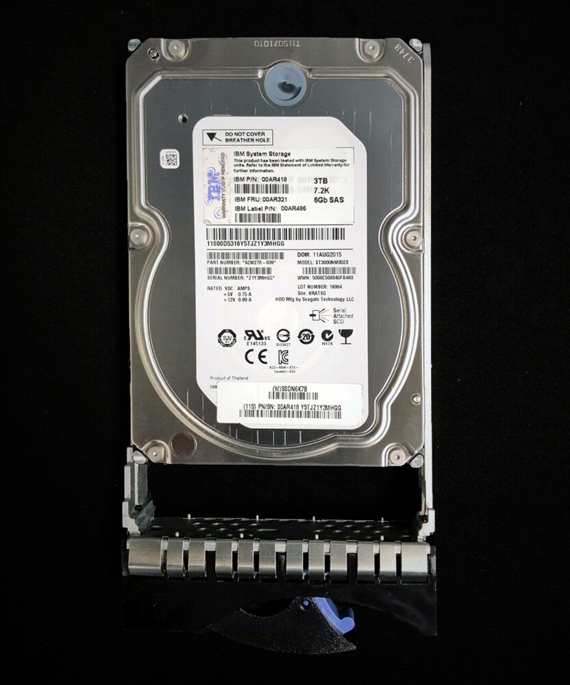 00AR321 HDD IBM 3TB SAS 7.2K LFF 3.5" NL para Storage V7000 G2