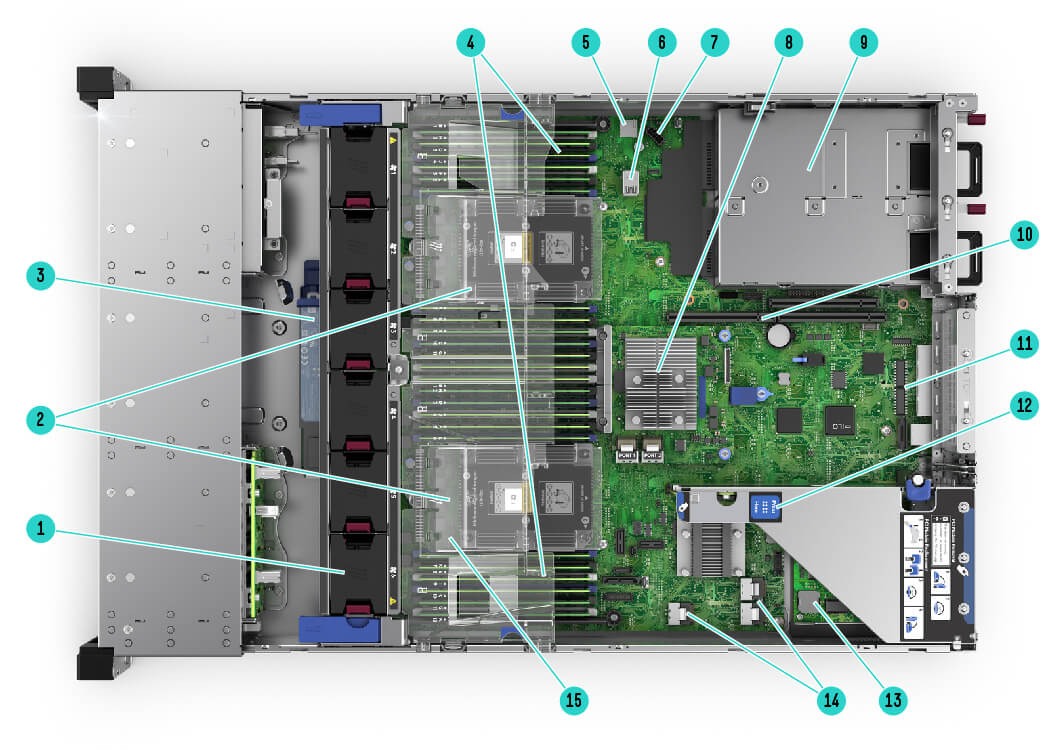 P2898-B21 | Servidor ProLiant HPE DL380 Gen10+ Processador Silver 4309Y 32GB RAM 2 x SSD 1.2T SAS pronta entrega